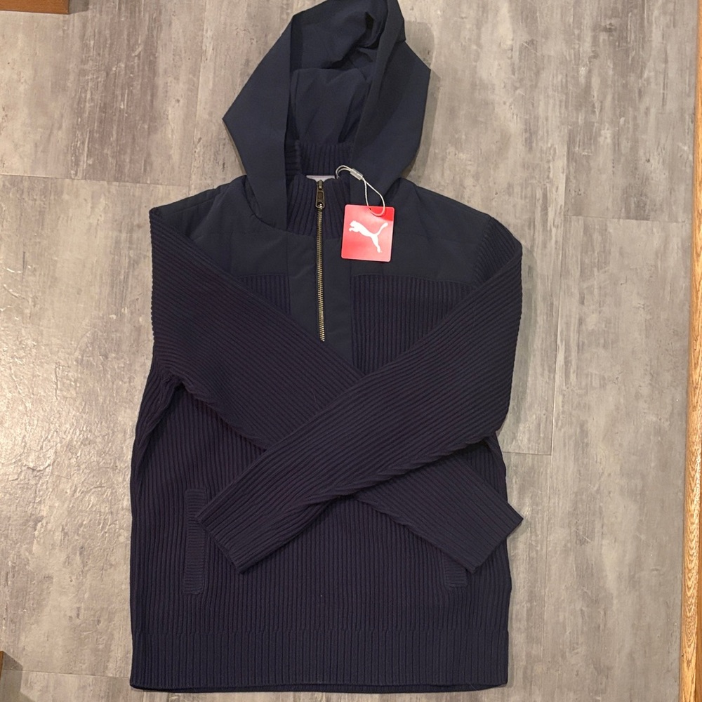 Puma Women’s Dark Blue Zip-Up Sweater